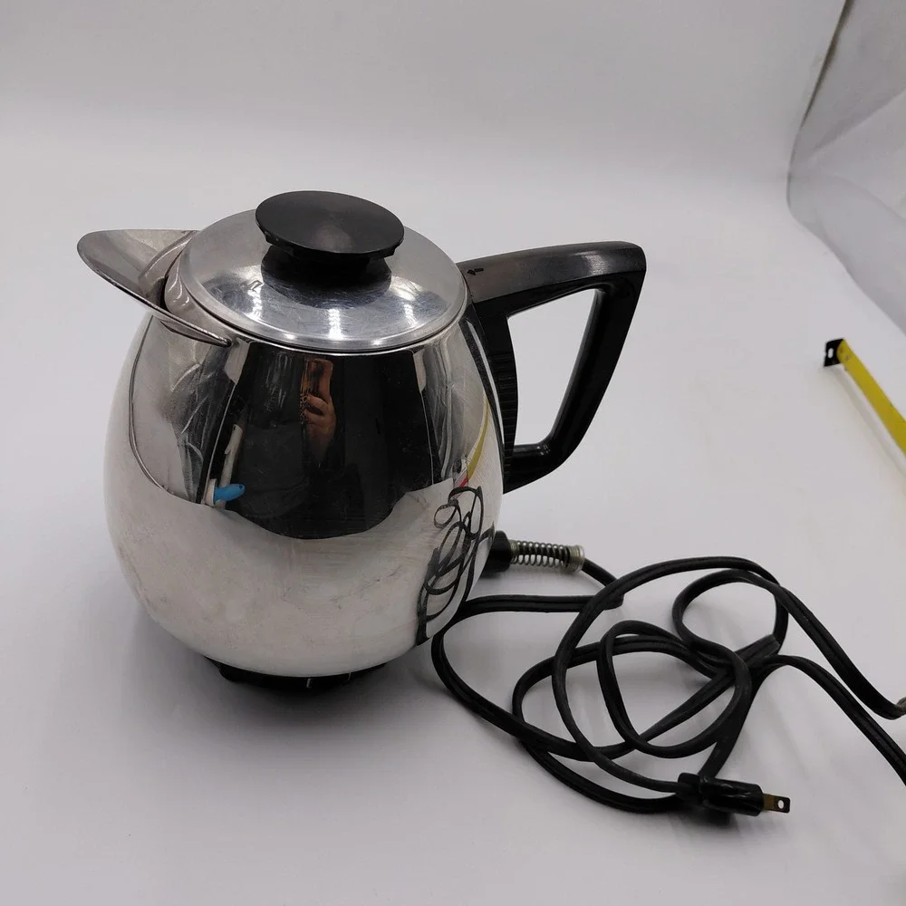 Vintage Jet-O-Mat Model 10 Automatic Coffeemaker Stainless Steel Percolator USA
